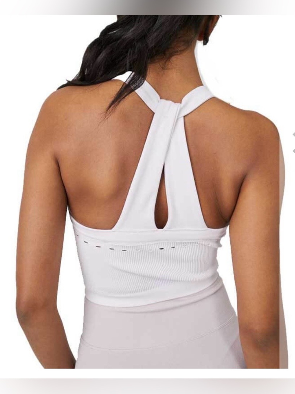 FP Movement by Free People gray Racerback Seam-Detail Sports Bra size M